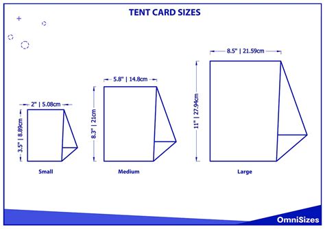 Tent Card Sizes - Sizes of Objects and Stuff