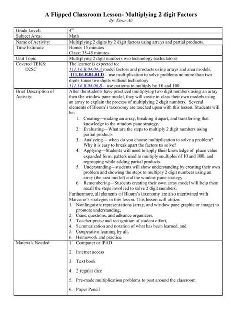 Cross Mulitplication Two Digit Number Lesson 的图像结果