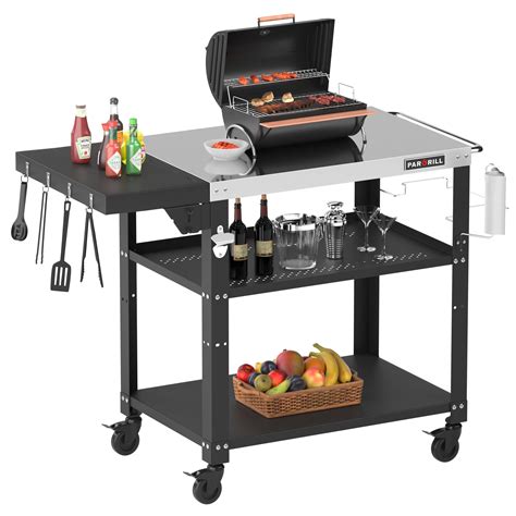 Amazon.com : PARGRILL 46.6" L x 20" W Three-Shelf Outdoor Grill Table ...