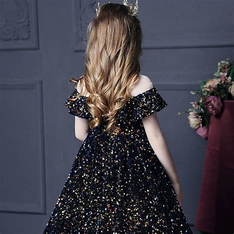 kinderkleidung Mädchen Kleid Einfarbig Kurzarm Party Geburtstag Rüschen ...
