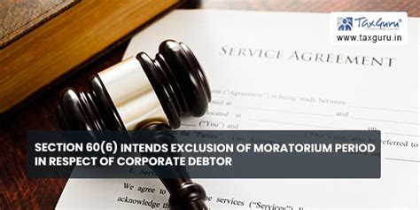 Section 60(6) intends exclusion of moratorium period in respect of ...