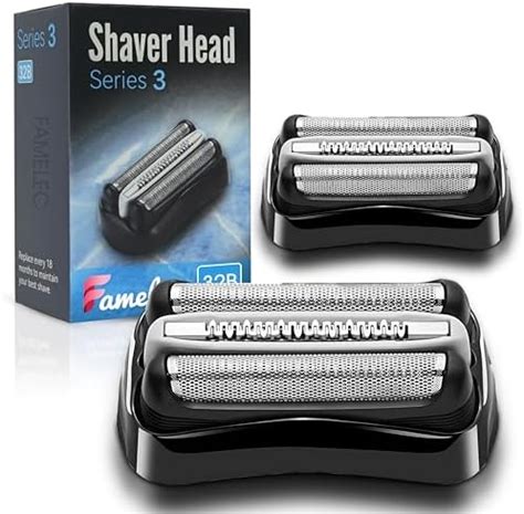 FAMELEC 2 Pcs 32B 21B Head Shaver for Braun Series 3 Replacement Head ...