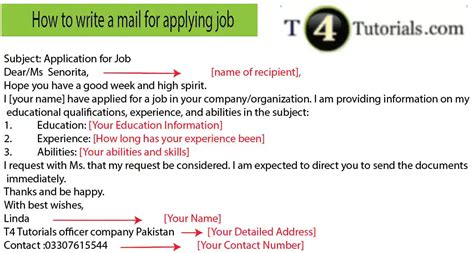 Image result for How Write Job Application Mail