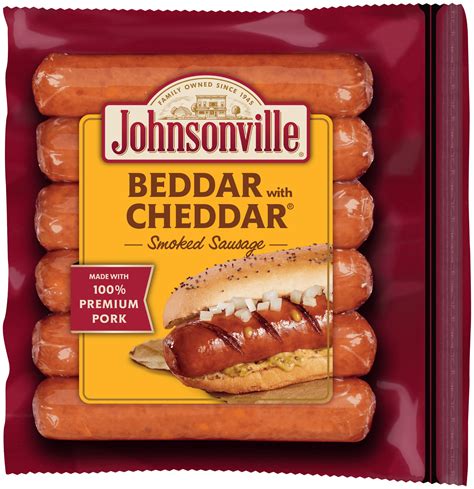 Johnsonville Beddar with Cheddar Smoked Sausages, 14 oz, 6 Count ...