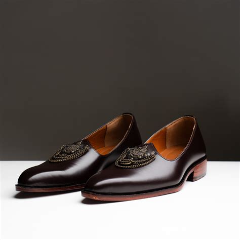 Brown Chrome Brouch Jutti – Kavith Sainaani Store