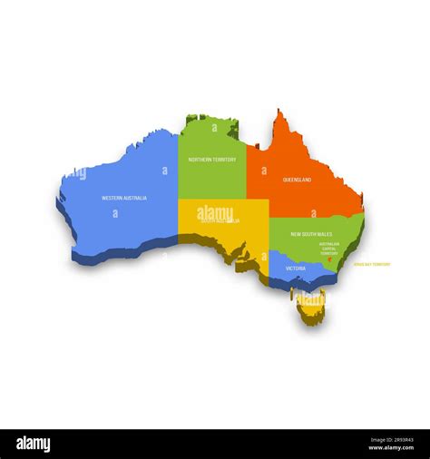 Printable Political Map Of Australia