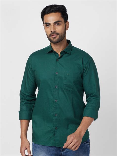 Park Avenue Men Green Slim Fit Solid Shirt – MyRaymond