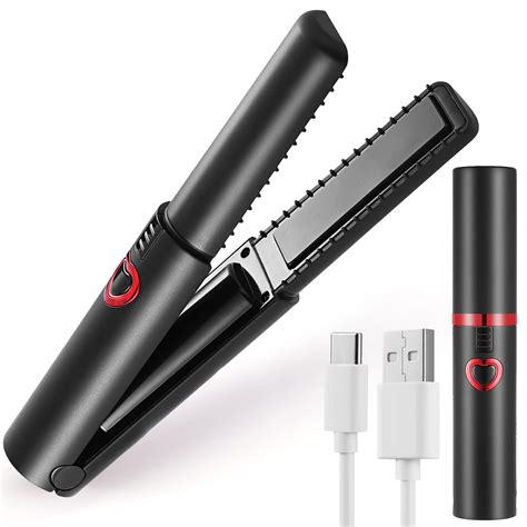 Jmfone Cordless Hair Straighteners Mini Travel Hair Straightener And ...