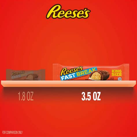 Buy REESE'S FAST BREAK Chocolate, Peanut Butter and Nougat King Size ...
