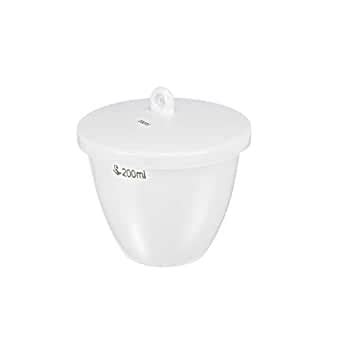 uxcell Porcelain Crucible Cup 200ml with Lid for Foundry Melting ...