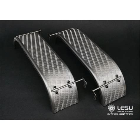 scm-modellbau - Lesu Kotflügel Rund Riffelblech 2 Achsen Tamiya LKW 1 ...