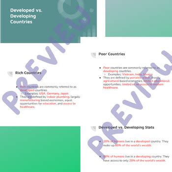 Image result for Developed vs Developing Countries