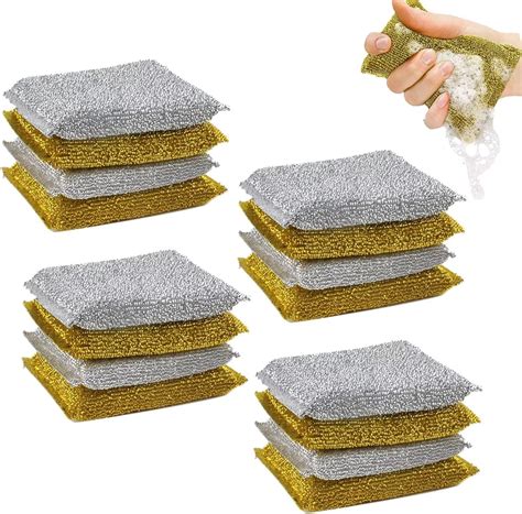 Amazon.com: Thyle 24 Pack Steel Scrub Sponges for Dishes Non Scratch ...