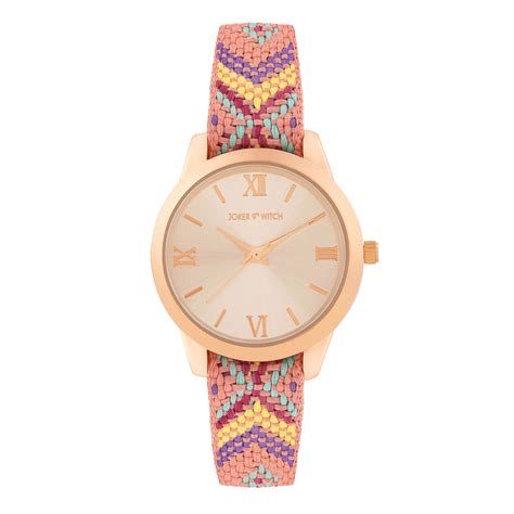 Shop online Zen Loom Rose gold Watch Featuring A Macramé Strap With ...