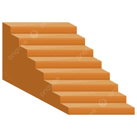 Wooden Stairs Illustration Vector, Stair, Wood, Vector PNG and Vector ...