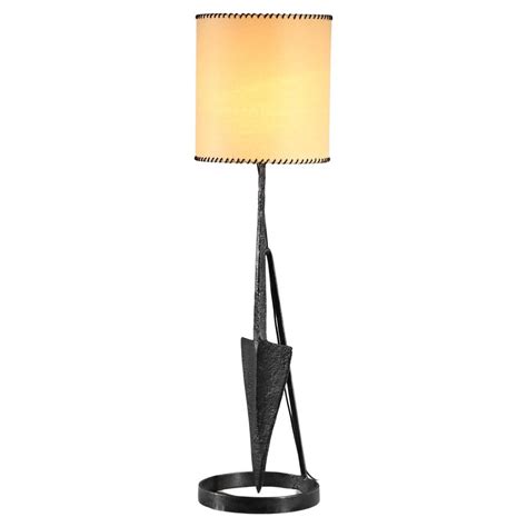 lamp / floor lamp popular Brutalist wrought iron work For Sale at 1stDibs