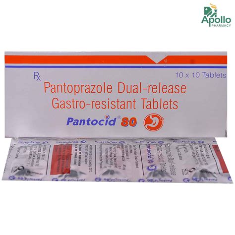 Pantocid 80 Tablet 10's Price, Uses, Side Effects, Composition - Apollo ...