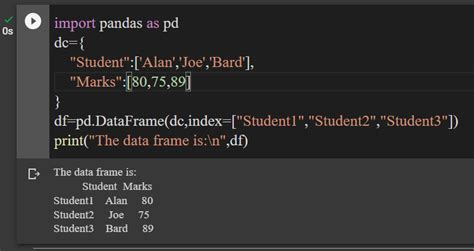 Create Data Frame Table Python 的图像结果