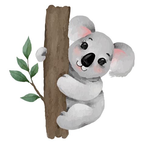 Cute Cartoon Koala, Lazy koalas Clip art Element Transparent Background ...