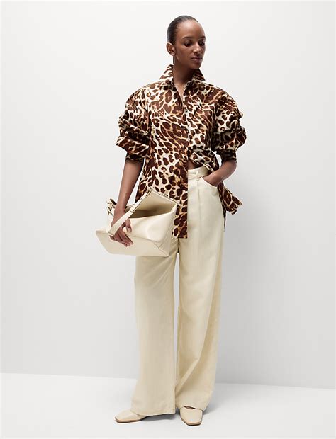 Buy Pure Cotton Animal Print Collared Shirt at Marks & Spencer