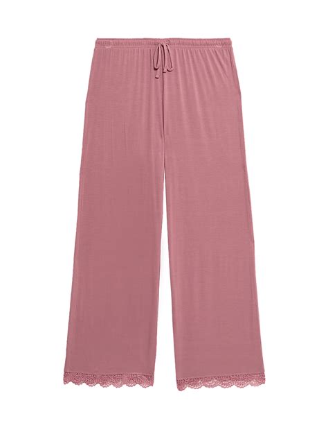 Buy Body Soft™ Lace Trim Wide Leg Pyjama Bottoms at Marks & Spencer