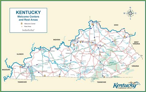 Kentucky tourist map
