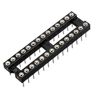 uxcell 14pcs 2.54mm Pitch 7.62mm Row Pitch 2 Row 28 Round Pins ...
