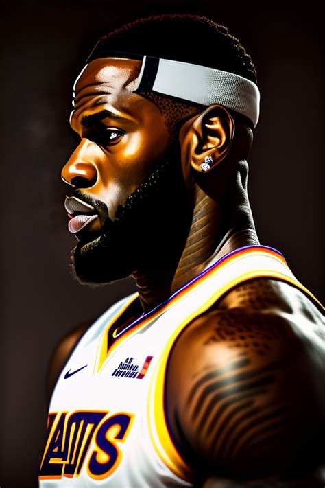 Lexica - Portrait of lebron james no beard
