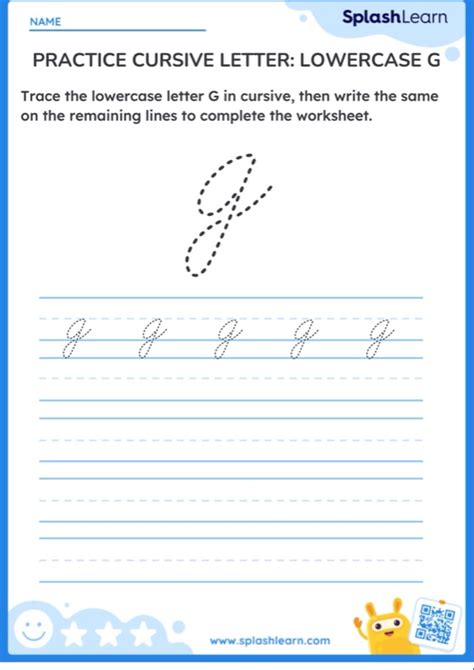 Cursive Letter G Worksheets - Free & Printable | SplashLearn