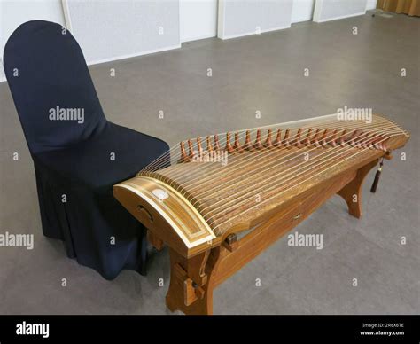 The gayageum or kayagum is a traditional Korean musical instrument, a ...