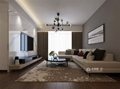 现代简约二居室75平米7万-海淀路小区装修案例-北京房天下家居装修网