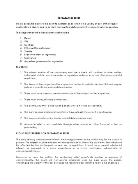 Example of Declaratory Relief 的图像结果