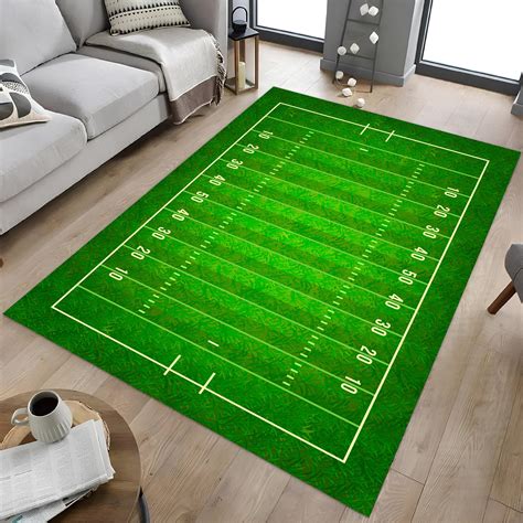 Green American Football Rug, American Football Rug, Football Field ...