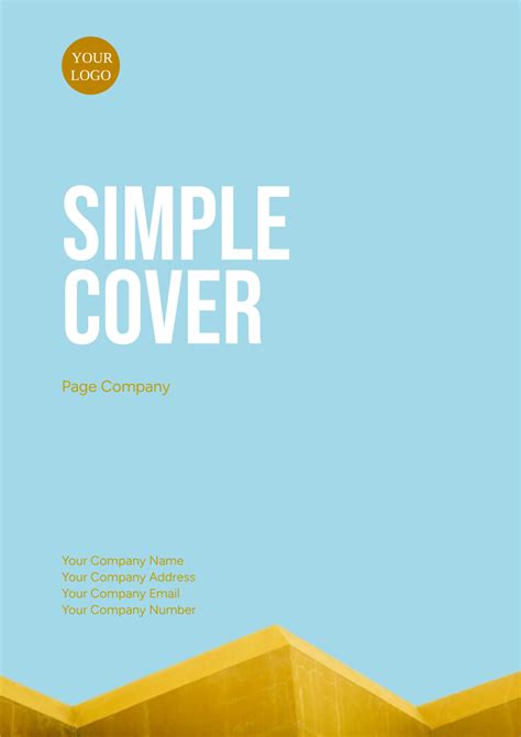 Simple Cover Page Template 的图像结果