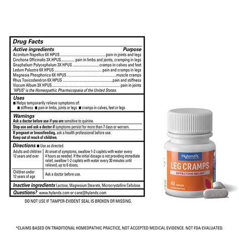 Hyland's Leg Cramp Caplets, Natural Calf, Leg and Foot Cramp Relief, 40 Count Best Deals and ...