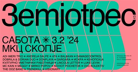 Zemjotres Festival #12 | Events in Skopje