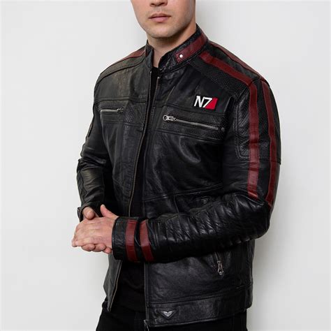 Mass Effect N7 Leather Jacket // Black (2XL) - Jackets By Luca Designs ...