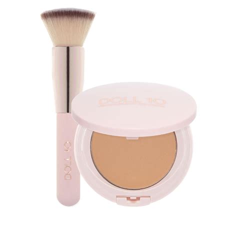 Doll 10 TCE Super Coverage Serum Powder Foundation with Brush ...