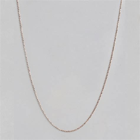 Classic Beaded Rose Gold Plated 925 Sterling Silver Chain – Zavya