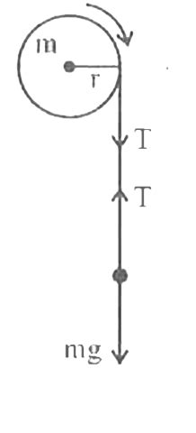 A cord is wound round the circumference of wheel of radius `r`. The ...