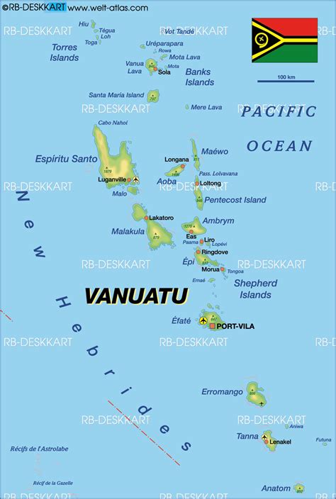 Map of Vanuatu (Country) | Welt-Atlas.de