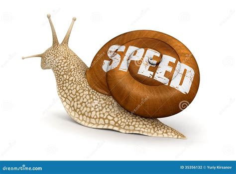 Speed Snail (clipping Path Included) Stock Illustration - Illustration ...