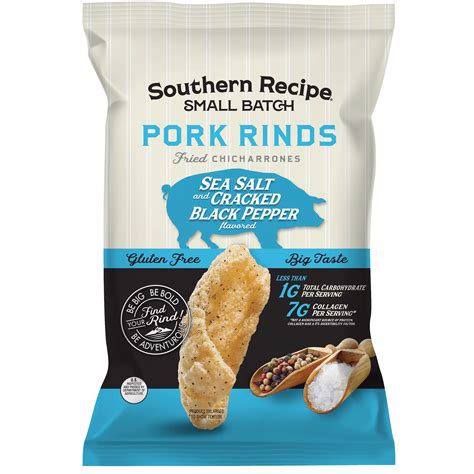 Southern Recipe Sea Salt & Pepper Small Batch Pork Rinds - Shop Chips ...