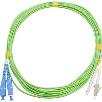 2芯メガネパッチコード(LC/SCコネクタ付) ALPSystems 光ファイバーケーブル 【通販モノタロウ】