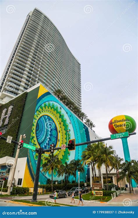 Aerial View of Hallandale Beach from Highrise Luxury Condominium ...