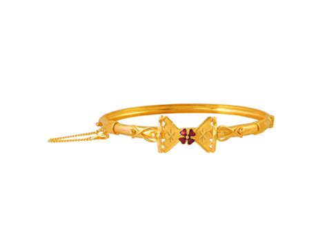 22K Gold Bangles | Meenakari Flower Detail | PC Chandra Jewellers – P.C ...