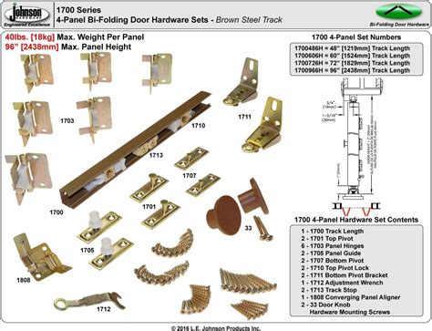 Johnson Hardware Bifold 72 1700 Closet Door Hardware India | Ubuy