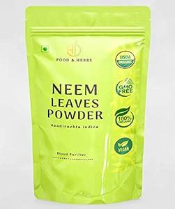 A D Food & Herbs Organic Neem Leaves Powder/Azadirachta Indica Leaves ...