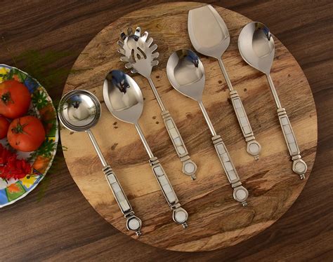 Buy MIDKRAFT Premium Stainless Steel Brass Round Tikli Salad Serving ...