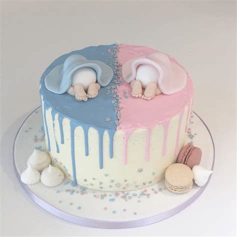 baby shower cakes for twins boy and girl